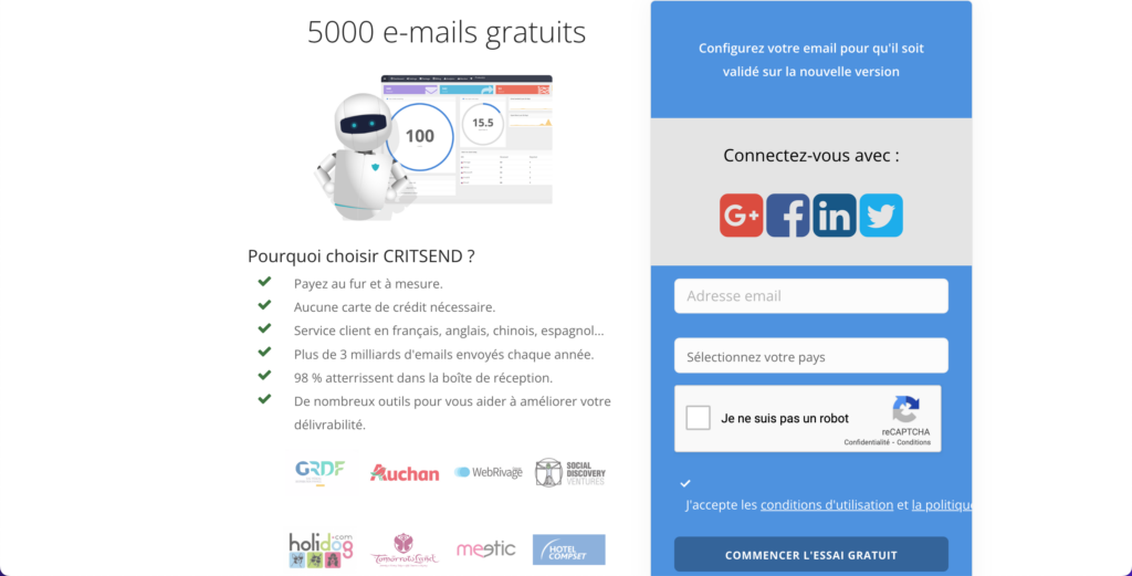 Relais SMTP Critsend 