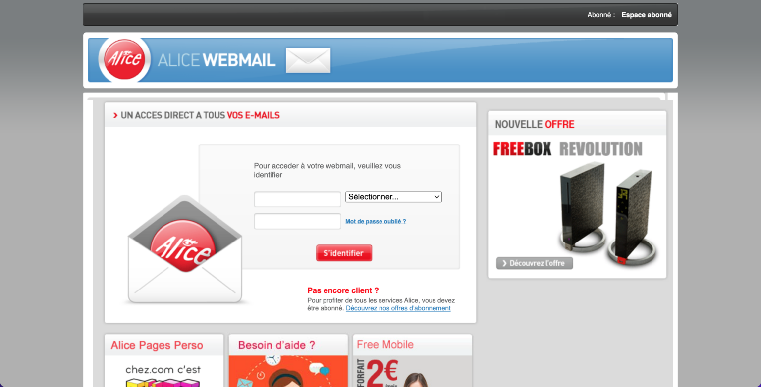 Alice zimbra c est quoi ce webmail