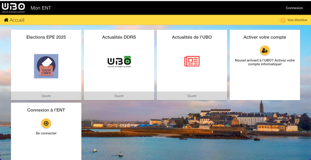 accueil ENT UBO